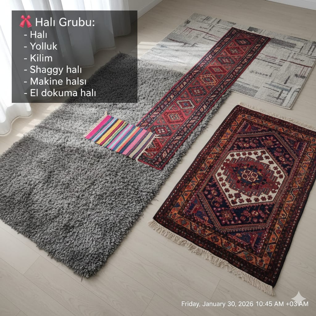 Halı grubu - shaggy kilim yolluk yıkama